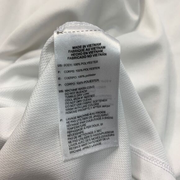 Adidas Polo Shirt Mens M Medium White Short Sleeve Quick Drying Performance Golf - Picture 12 of 15